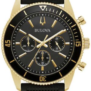 Bulova Herrklocka 98A250 Svart/Gummi Ø42 mm