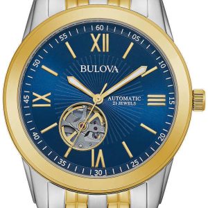 Bulova Herrklocka 98A263 Classic Blå/Gulguldtonat stål Ø40 mm