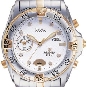 Bulova Herrklocka 98A48 Millennia Vit/Gulguldtonat stål Ø43 mm