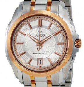 Bulova Herrklocka 98B141 Precisionist Silverfärgad/Roséguldstonat