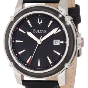 Bulova Herrklocka 98B160 Dress Svart/Läder Ø44 mm