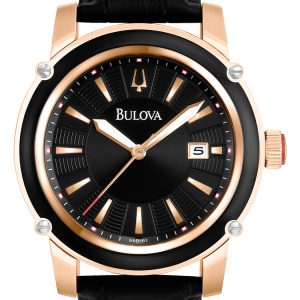 Bulova Herrklocka 98B161 Dress Svart/Läder Ø42 mm