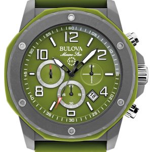 Bulova Herrklocka 98B202 Marine Star Grön/Gummi Ø44 mm