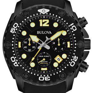 Bulova Herrklocka 98B243 Svart/Gummi Ø48 mm