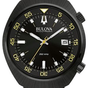 Bulova Herrklocka 98B247 Accutron Svart/Stål Ø44 mm