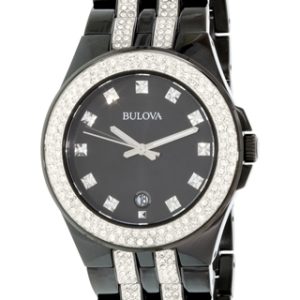 Bulova Herrklocka 98B251 Crystal Svart/Stål Ø42 mm