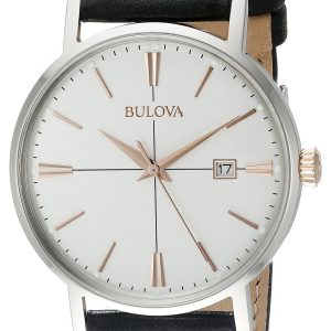 Bulova Herrklocka 98B254 Dress Vit/Läder Ø39 mm