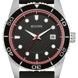 Bulova Herrklocka 98B260 Svart/Gummi Ø44 mm