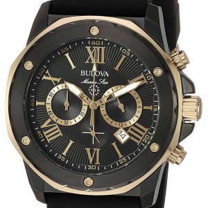 Bulova Herrklocka 98B278 Marine Star Svart/Gummi Ø44 mm