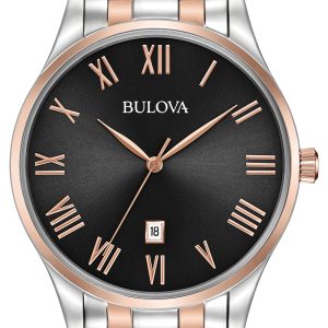 Bulova Herrklocka 98B279 Bracelet Svart/Roséguldstonat stål Ø40 mm