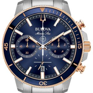 Bulova Herrklocka 98B301 Blå/Roséguldstonat stål Ø45 mm