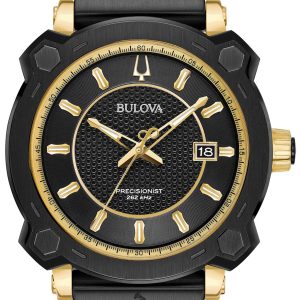 Bulova Herrklocka 98B303 Precisionist Svart/Stål Ø46.5 mm