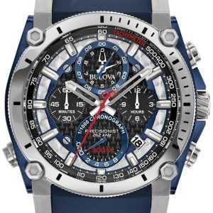 Bulova Herrklocka 98B315 Precisionist Svart/Gummi Ø46.5 mm