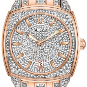 Bulova Herrklocka 98B324 Crystal Kristallinfattad/Roséguldstonat