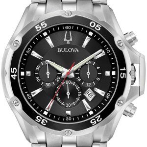 Bulova Herrklocka 98B333 Svart/Stål Ø45 mm