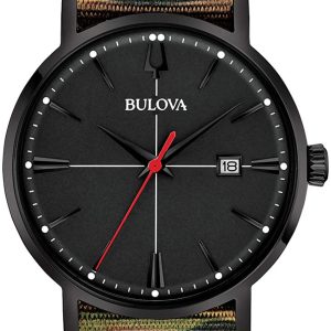 Bulova Herrklocka 98B336 Classic Svart/Textil Ø39 mm