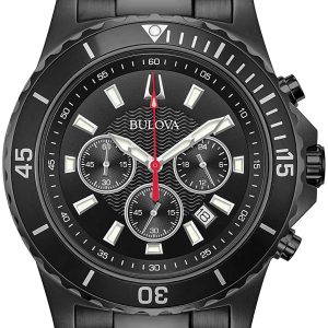 Bulova Herrklocka 98B337 Svart/Stål Ø42 mm