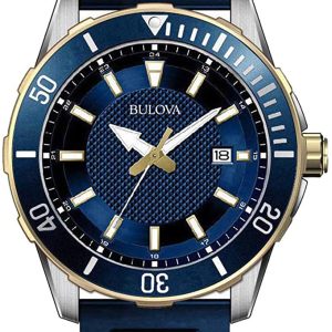 Bulova Herrklocka 98B345 Blå/Gummi Ø44 mm