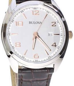 Bulova Herrklocka 98B347 Classic Silverfärgad/Läder Ø42 mm