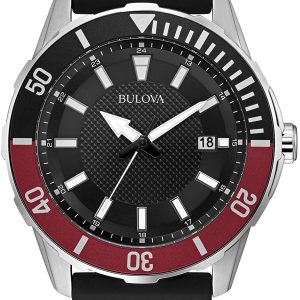 Bulova Herrklocka 98B348 Svart/Gummi Ø44 mm