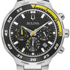 Bulova Herrklocka 98B378 Sport Svart/Stål Ø43 mm