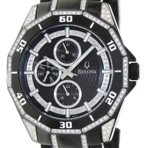 Bulova Herrklocka 98C111 Crystal Svart/Stål Ø42 mm