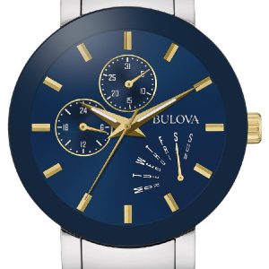 Bulova Herrklocka 98C123 Bracelet Blå/Gulguldtonat stål Ø40 mm