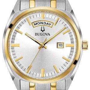 Bulova Herrklocka 98C127 Silverfärgad/Gulguldtonat stål Ø39 mm