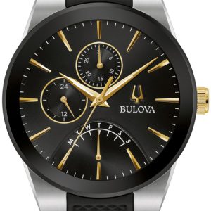 Bulova Herrklocka 98C138 Svart/Gummi Ø41 mm