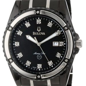 Bulova Herrklocka 98D107 Marine Star Svart/Stål Ø42 mm