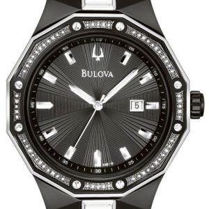 Bulova Herrklocka 98E110 Diamond Svart/Stål Ø44 mm