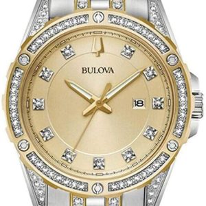 Bulova Herrklocka 98K106 Gulguldstonad/Gulguldtonat stål Ø43 mm