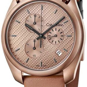 Calvin Klein 99999 Herrklocka K6Z17TGK Roséguldstonad/Läder Ø44 mm