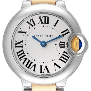 Cartier Ballon Blue Damklocka W2BB0010 Silverfärgad/Gulguldtonat