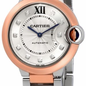 Cartier Ballon Blue Damklocka W3BB0013 Silverfärgad/18 karat