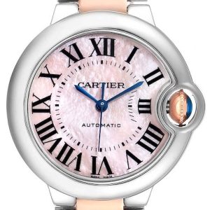 Cartier Ballon Blue Damklocka W6920098 Rosa/18 karat roséguld Ø33 mm