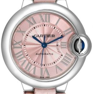 Cartier Ballon Blue Damklocka WSBB0002 Rosa/Läder Ø33 mm