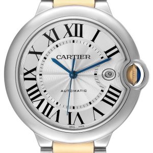 Cartier Ballon Blue Herrklocka W2BB0022 Silverfärgad/18 karat gult