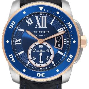 Cartier Calibre De Cartier Herrklocka W2CA0008 Blå/Gummi Ø42 mm