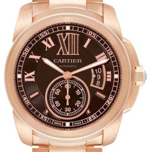 Cartier Calibre de Cartier Herrklocka W7100040 Brun/18 karat