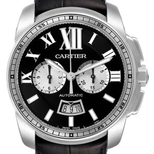 Cartier Calibre de Cartier Herrklocka W7100060 Svart/Läder Ø42 mm