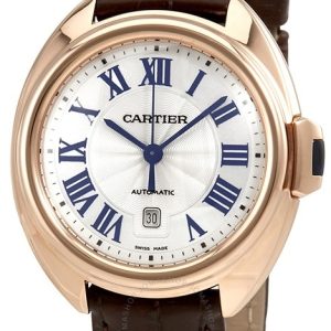 Cartier Cle De Cartier Damklocka WGCL0010 Silverfärgad/Läder Ø31 mm