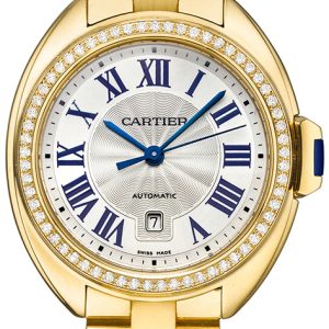 Cartier Cle De Cartier Damklocka WJCL0004 Silverfärgad/18 karat gult