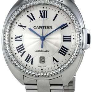 Cartier Cle De Cartier Damklocka WJCL0008 Silverfärgad/18 karat vitt