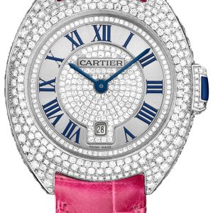 Cartier Cle De Cartier Damklocka WJCL0017 Silverfärgad/Läder Ø31 mm