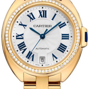 Cartier Cle De Cartier Damklocka WJCL0023 Silverfärgad/18 karat gult