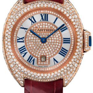 Cartier Cle De Cartier Damklocka WJCL0035 Silverfärgad/Läder Ø31 mm