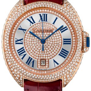 Cartier Cle De Cartier Damklocka WJCL0037 Silverfärgad/Läder Ø40 mm