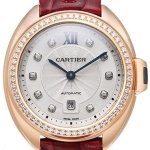 Cartier Cle De Cartier Damklocka WJCL0038 Silverfärgad/Läder Ø31 mm