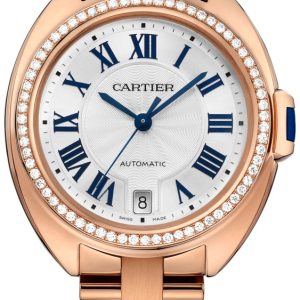 Cartier Cle De Cartier Damklocka WJCL0045 Silverfärgad/18 karat